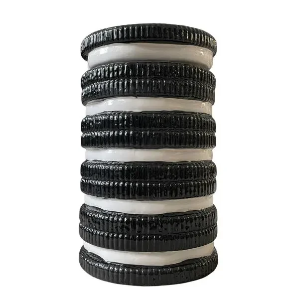 1970's Vintage Stacked OREO Cookie Jar Container With Lid